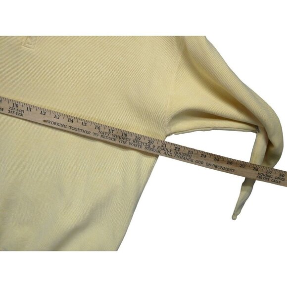 Montego Mon Mens Silk blend 1/4 zip pullover‎ sweatshirt size M Yellow texture - Picture 8 of 12